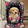 Golden Dog and Rainbow Theme blanket Lightweight Warm Flannel Blanket Decorative Throw Blanket for Home Decoration
