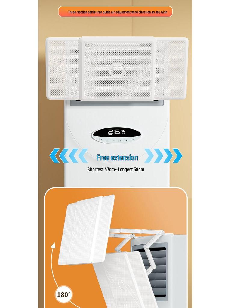 Universal Vertical Air Conditioner Wind Deflector: 2025 Anti-Blow, Windproof Floor Unit Cover