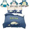 Постельное белье Pokemon Snorlax 3D с цифровой печатью и мультяшным рисунком для детской спальни