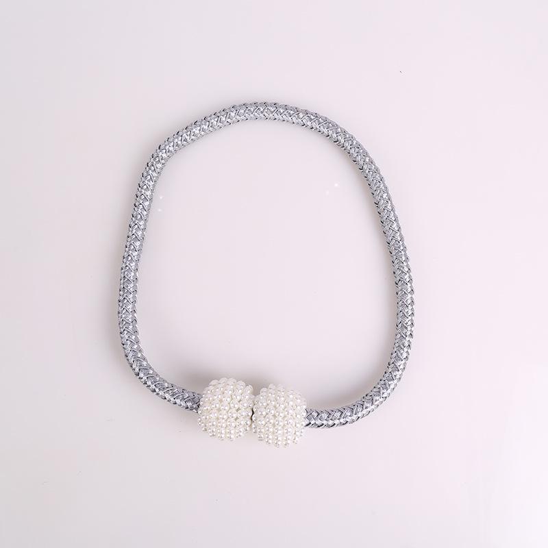 Pearl Magnetic Curtain Tieback - Elegant European & American Style, No-Punch Installation.