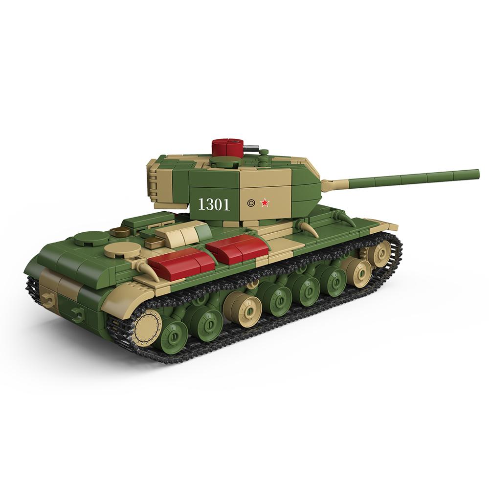 World War Army Military Soldiers S-51 KV-220 Heavy Tank Model Building Blocks Bricks Toys For Children