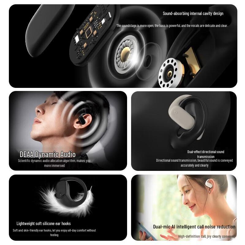 Спортивные Bluetooth-наушники Newmine Q3 с открытыми ушами, на зажиме