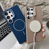 Для Magsafe Магнитный Роскошный Однотонный Жидкий Силикон Держатель для Линз Чехол для Телефона Для Samsung S25 Ultra S24 Ultra Защитный Бампер