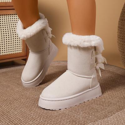 Женские утепленные зимние теплые сноубутсы больших размеров, утепленная подкладка, водонепроницаемые ботильоны, нескользящие уличные ботинки для пеших прогулок, альпинизма, спорта