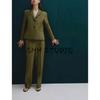 Spring New Women's Clothing Straight-Leg Trousers 2423597 Lapel Texture with Padded Shoulder Suit Outwear 2419597