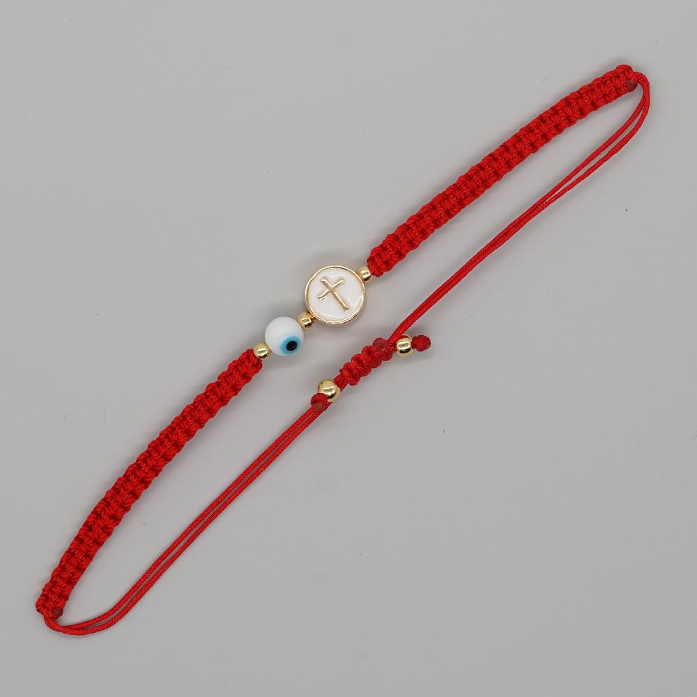 2025 Year of the Snake Lucky Red String Handmade Beaded Bracelet Set with Evil Eye for Couples