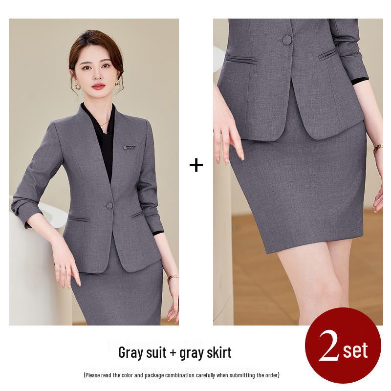 Women's Autumn 2025 Goddess Style Long Sleeve Suit Jacket for Professional Workplace and Interviews