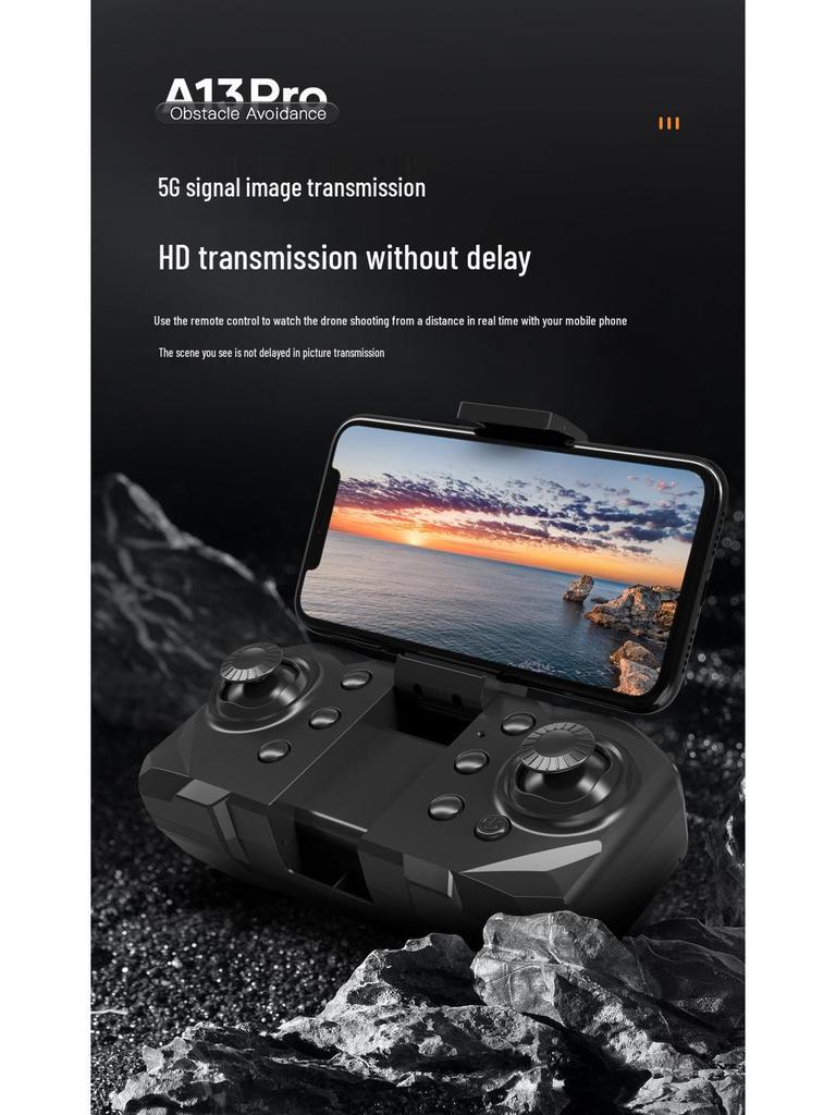 A13 Brushless Motor Drone: HD Aerial Photography, Folding Four-Axis, Optical Flow, Obstacle Avoidance, Remote Control Airplane