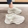 Double Mesh Breathable Women's Spring and Summer New Middle Heel Non-slip Soft Sole Wide Foot Thick Sole Casual Sports Shoes