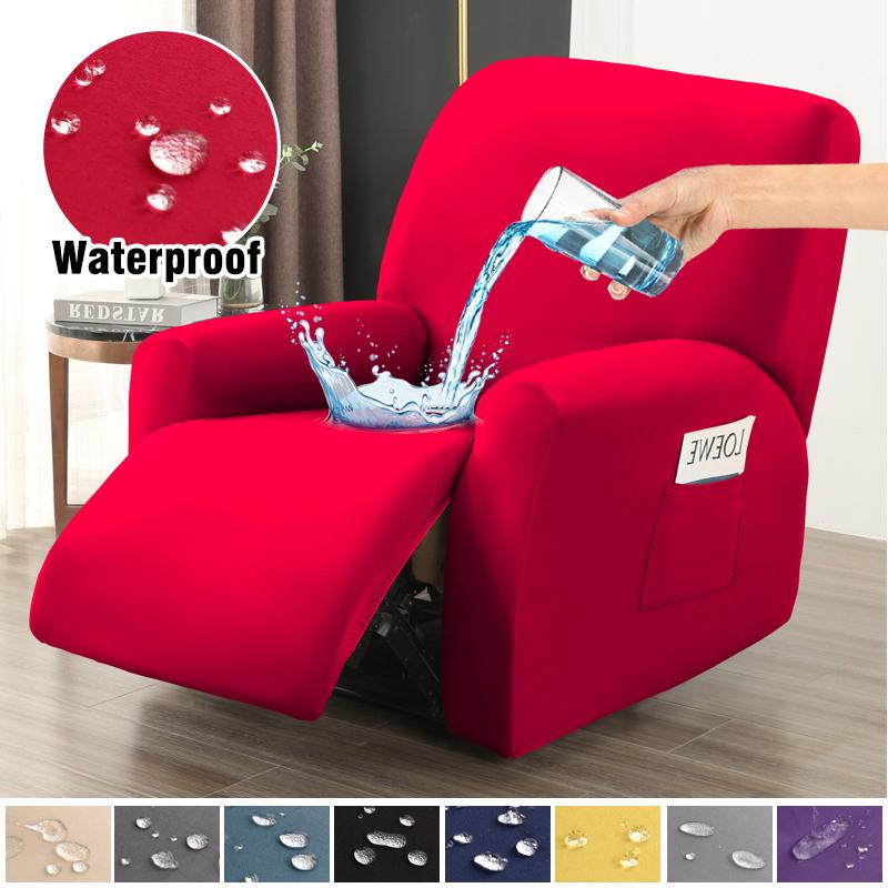 Waterproof Recliner Sofa Cover Non-slip Milk Silk Sofa Covers For Living Room Single Sofa Chair Couch Cover Armchair Covers Home