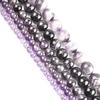 24-100pcs 4-12mm Round Purple Natural Stone Loose Beads DIY for Necklace Bracelet Jewelry Making Accessaries