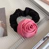 Cute Flower Rose Hair Rope Korean Style Hair Tie Silk Satin Hair Rope Scrunchies Women Hair Accessories Elastic Hair Band Girl