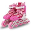 New Single Row PU Skates Children's Flash Suit Adult Roller Skates Men's and Women's Speed Skating