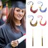 Graduation Hat Tassel with 2025 Year Charm Multi Colors Available Color-Blocking Style