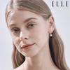 14K Circle Cubic Drop Earrings (Gold Plated) ELGPEE504