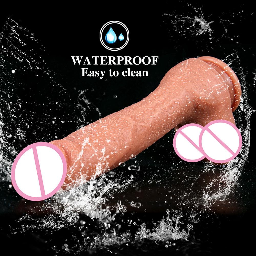 Жидкий силикон двойной твердости с синими прожилками и имитацией изогнутой формы для ношения интимных товаров для пениса JJ