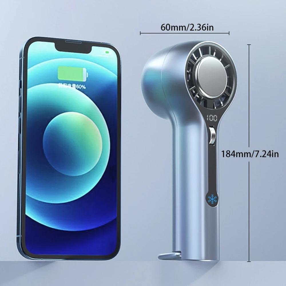 Rechargeable Ice Sensation Cold Fan Adjustable Cooling Fan Portable Mini Pocket Fan Travel