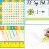 Fancy Land Multiplication Desk Reference Nameplates Math Traditional Manuscript Name Plate Self Adhesive for Students Pack of 36