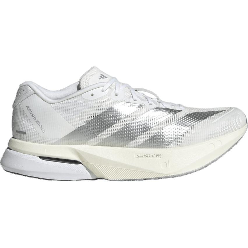 adidas  Adizero Boston 13 White Matte Silver Women Sneakers Cloud-White Dash-Grey JS4948