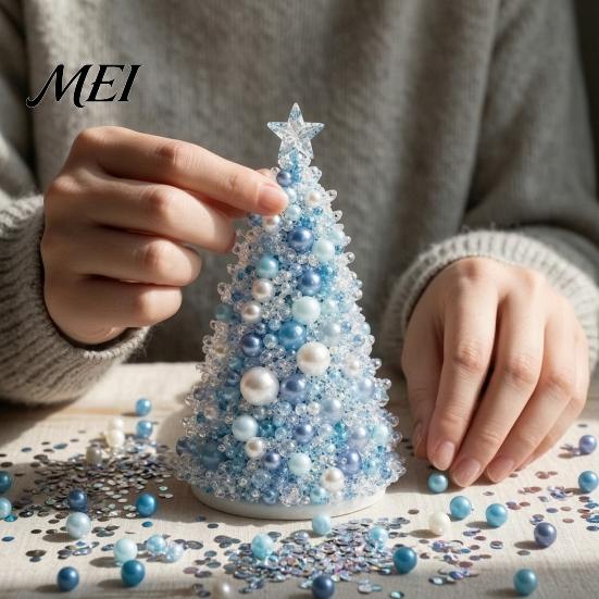 Fun DIY Crafts for Winter Dreamy Beaded Christmas Tree Kit, Handmade Holiday Craft, Multicolor Creative Craft Relaxing Art Projects Holidays