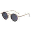 Small Round Sunglasses Women Vintage Brand Designer Brown Sun Glasses Round Frame Rivet Shades Female Ladies Uv400