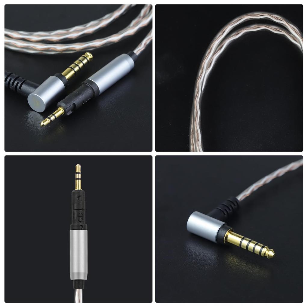 Okcsc JBX Headphone Cable Recable for For Compatible with M7OX OFC Length Straight Type Earphones/Headphones SENNHEISER/Audio-Technica HD598, HD558,