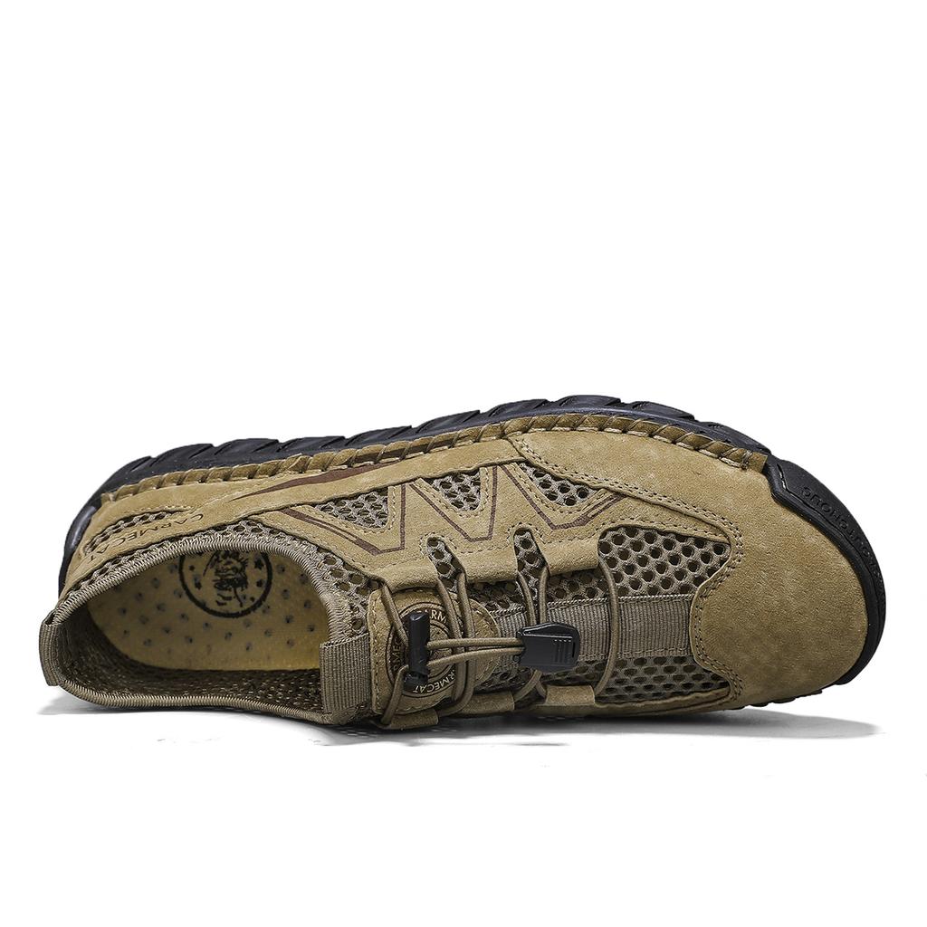 Летние мужские сандалии Сандалии для улицы из сетки Мягкие мужские сандалии Шлепанцы Сандалии ручной работы Римские тапочки для улицы