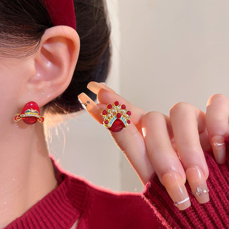 Серьги для макияжа лица в стиле Пекинской оперы для женщин — стильные, универсальные и элегантные аксессуары в китайском стиле