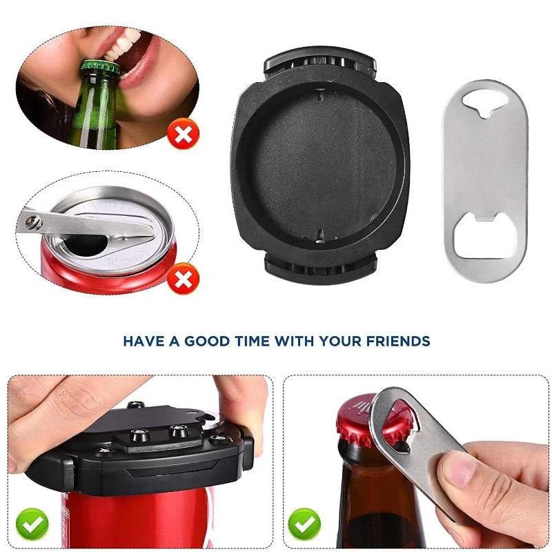Ручной открывалка для пивных банок Креативная портативная вращающаяся открывалка для банок без верха с гладкими краями для удаления верхней части банок с газировкой Открытие пивных напитков и колы