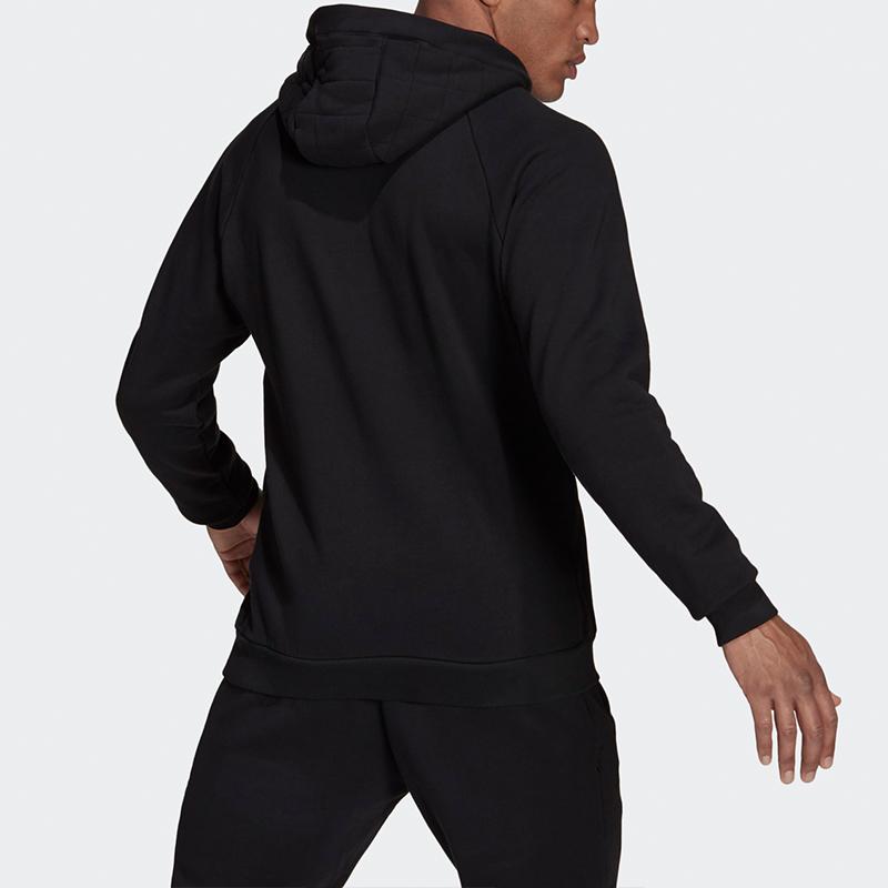 Adidas Мужская футбольная толстовка с вышитым логотипом Manchester United, черная GR3909