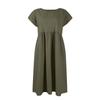 Women's Solid Colour Casual Cotton Linen Dress Short Sleeve Round Neck Pocket Dresses