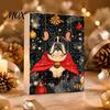 Dog Lover Christmas Gifts Bulldog Advent Calendar 2026, 24 Days Acrylic Puppy Ornaments Countdown Calendar, Fun Holiday Surprise Toys 2D Flat