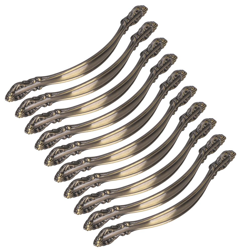 10 комплектов бронзового тона с ручкой и фурнитурой для шкафа для комода, шкафа, домашнего офиса