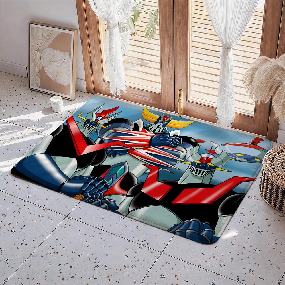 Anime U UFO Robot Goldrake Floor Mat Eco Flannel Doormat Non Slip Odorless Indoor Floor Rug Soft Short Plush Home Mat