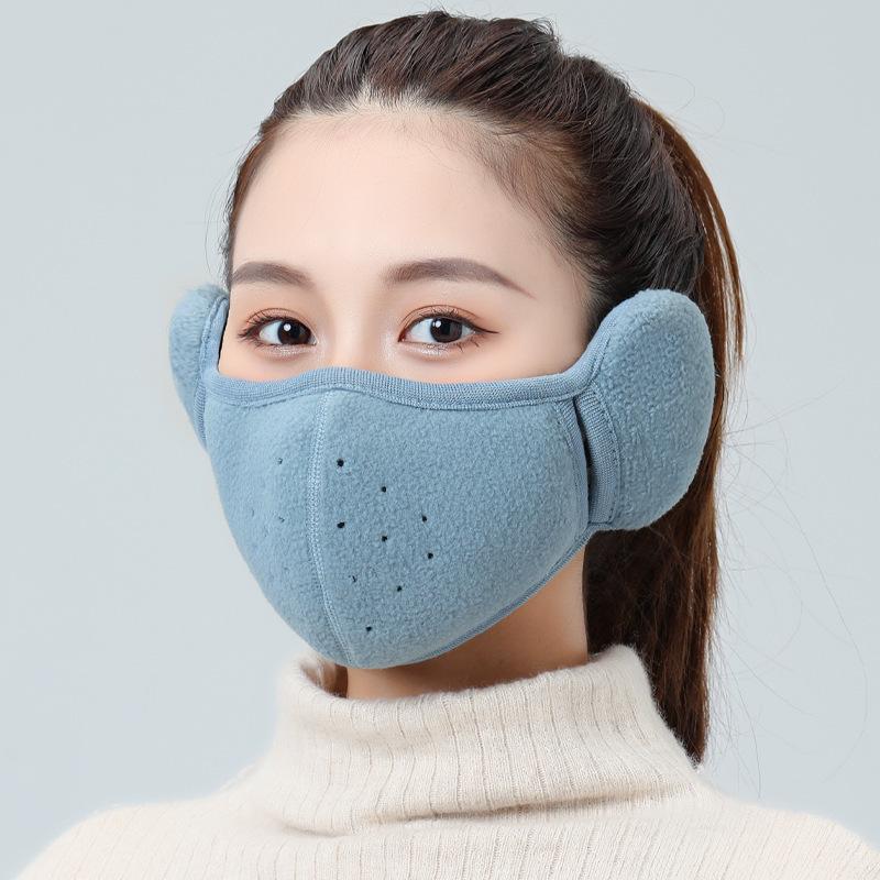 Women Men Winter Warm Cold-proof Earmuffs Windproof Mouth Cover Female Outdoor Mask Cycling Ear Warmer