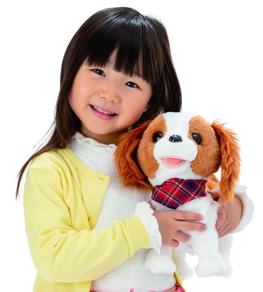 IWAYA Hug Touch Spoiled Spaniel Plush Toy with Touch and Cuddle Sleep and W160 X H2445 X D260mm & Battery-Operated Sensors, Function, Music, Sounds,