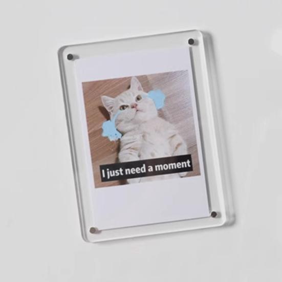 Acrylic Magnetic Photo Frame Double-Sided Clear Picture Display Frame Refrigerator