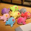 10cm Whale Plush Pendant PP Cotton Filling Cute Cartoon Animal Doll Plush Toy Ornament Colorful Stuffed Sea Animal Plush Doll Keychain Kids Girl Gift