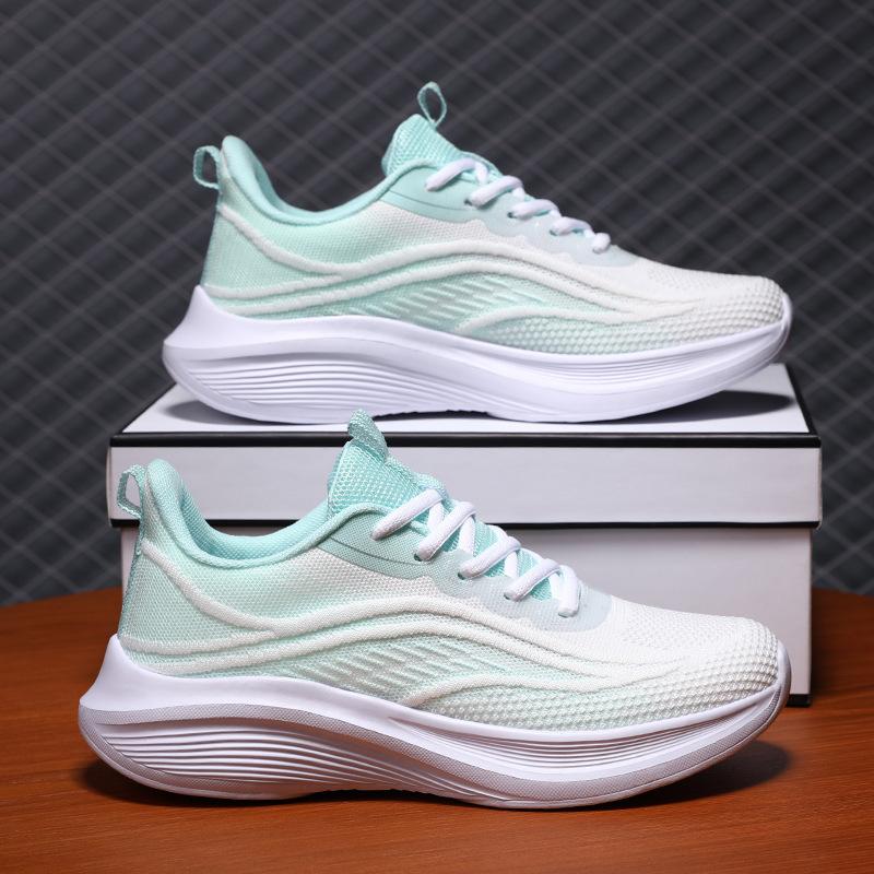 Summer new mesh soft-soled casual shoes fly-woven single-mesh breathable and lightweight running sports shoes