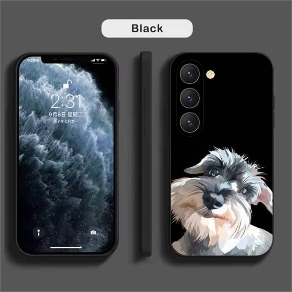 Мультяшная собака Шнауцер Чехол для телефона для Samsung Galaxy A52 A42 A32 A22 A12 A02S A72 A73 A51 A41 A31 A21S A71 A40 A30S A20S