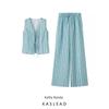 Kaslead New Arrival Women's Clothing Fashion Style Fashion Simple Lace Sleeveless Tops Casual Pants Suit