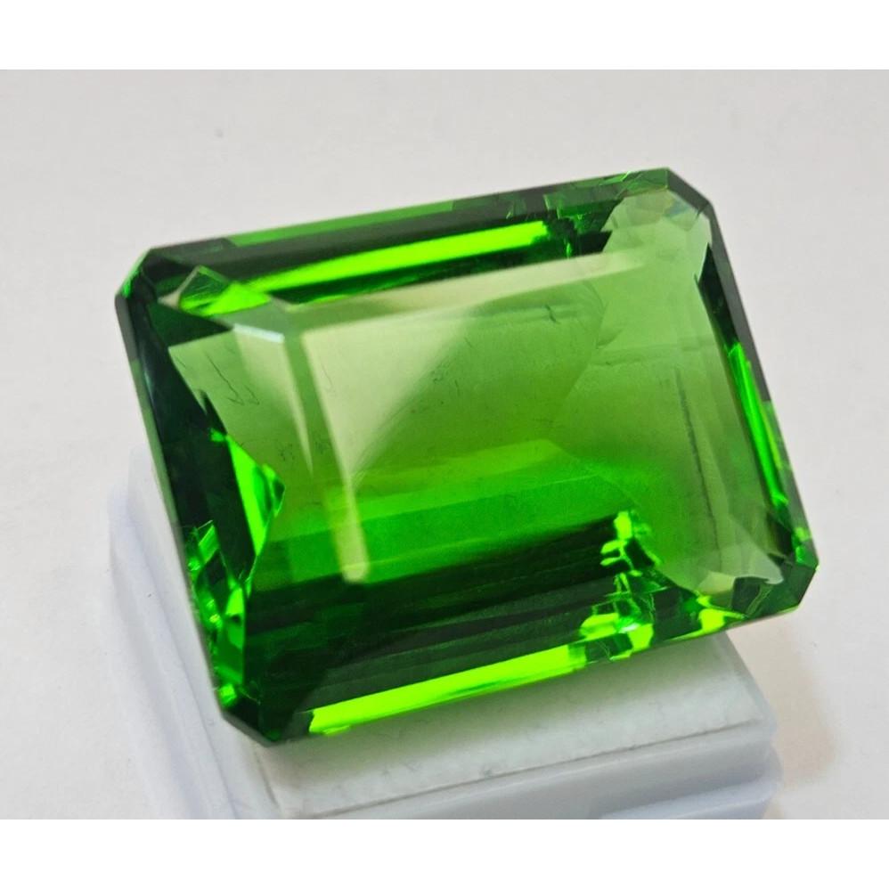 95+ Ct Natural Peridot Green Emerald Cut Beautiful Certified Loose Gemstone
