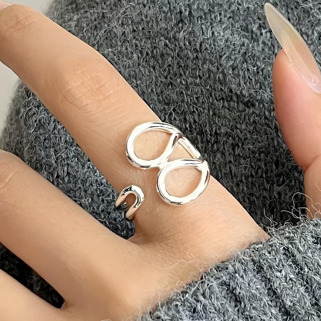 Sam Panda Кольца 925 пробы для женщин Простые Геометрические Ручной работы Неправильные Ретро Кольцо Золотой Циркон Аллергия Для Подарка на День Рождения