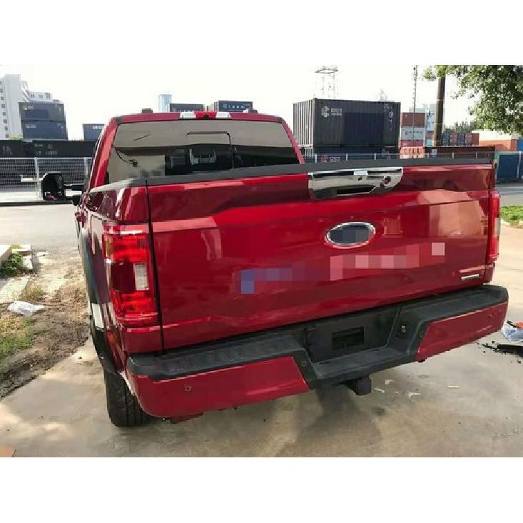 Chrome ABS Rear Tailgate Door Handle Decor Cover Trim Bezels For Ford F150 +
