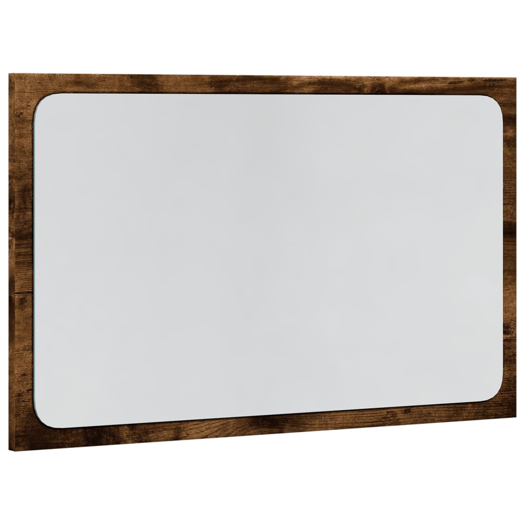 LED Bathroom Mirror in Sonoma Oak 60 x 8.5 x 38 cm Engineered Wood