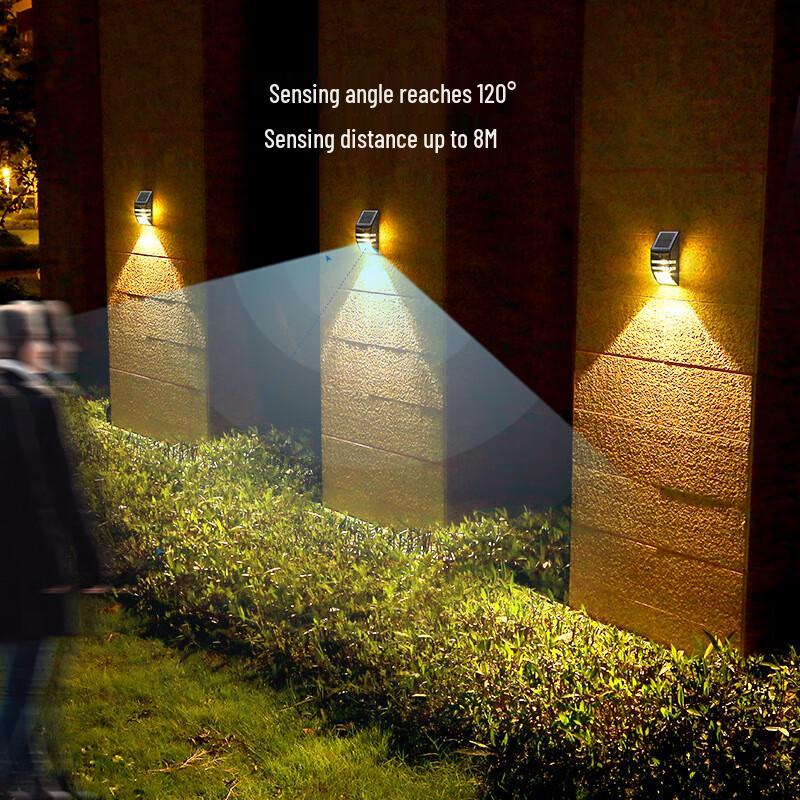 Outdoor Solar Stainless Steel Motion Sensor Wall Lamp