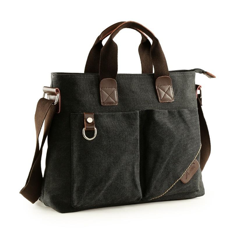 Мужская деловая парусиновая сумка, уличная сумка через плечо, мужская сумка через плечо, студенческий повседневный рюкзак