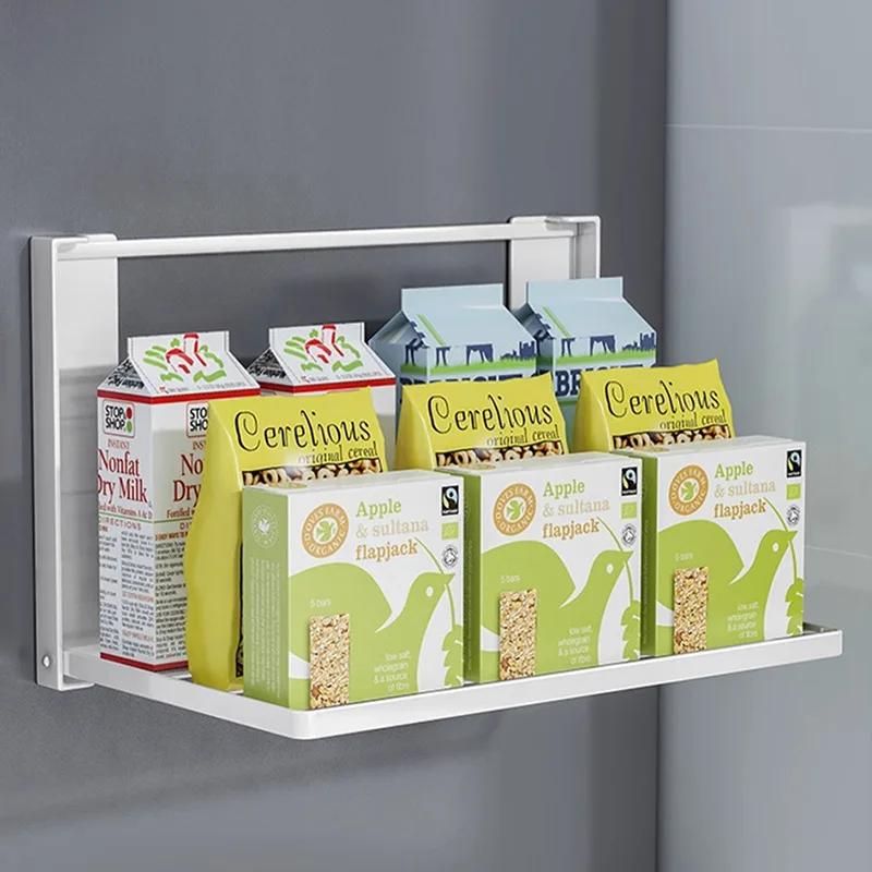 Магнитная металлическая боковая полка для стиральной машины, складная вешалка для одежды, экономящая место, без перфорации, временная вешалка, простая полка для ванной комнаты