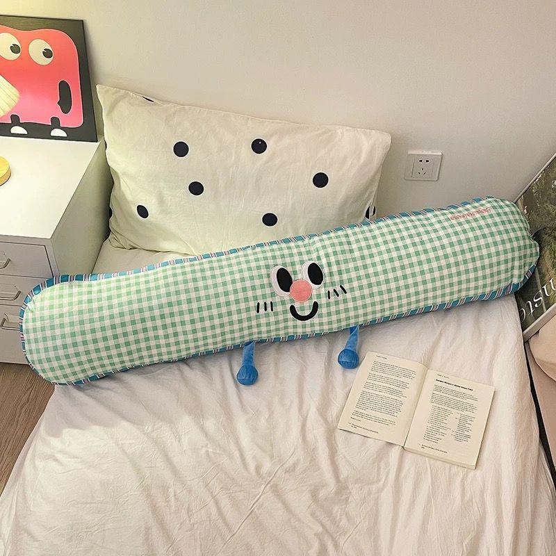 Прохладная длинная подушка из ледяного шелка для сна на боку - Съемная и моющаяся наволочка для взрослых