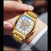 Hollow Skeleton Fully Automatic Mechanical Watches Men's Business Watch Waterproof Luminous Stainless Steel Wristwatches